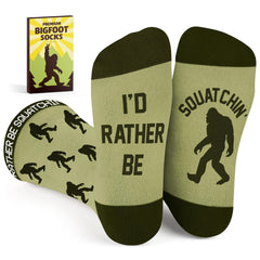 VICRAZY Bigfoot Gifts for Men Women - Bigfoot Sasquatch Socks Gifts for Dad Husband Grandpa - Stocking Stuffers for Men