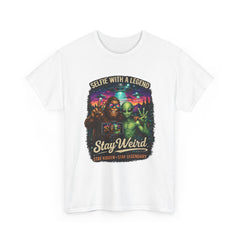 Stay Weird Alien Selfie T-Shirt — "Selfie With A Legend" Graphic Tee