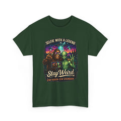 Stay Weird Alien Selfie T-Shirt — "Selfie With A Legend" Graphic Tee