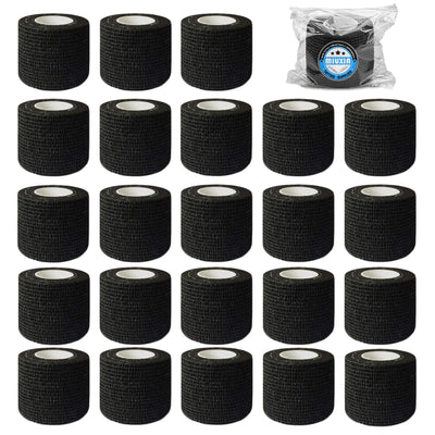 24Pcs Tattoo Grip Tape - Tattoo Machine Tape Tattoo Gun Wrap Tattoo Grip Cover Wrap Self Adhesive Bandage Tattoo Machine Covers Elastic Grip Tape Tattoo Supplies