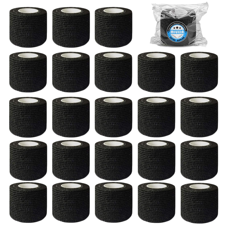 24Pcs Tattoo Grip Tape - Tattoo Machine Tape Tattoo Gun Wrap Tattoo Grip Cover Wrap Self Adhesive Bandage Tattoo Machine Covers Elastic Grip Tape Tattoo Supplies