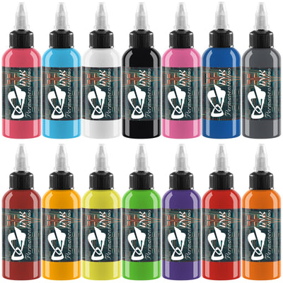 BAODELI Tattoo Ink Set Professional - 14 Colors 1oz (30ml) Vegan-Friendly Pigment Ink Supplies