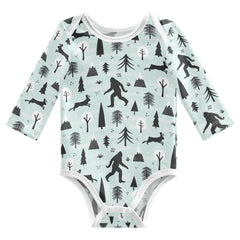 JHKKU Bigfoot Sasquatch Baby s Cotton Long-Sleeve Bodysuits Infant Neutral Outfits Jumpsuit 24 Months